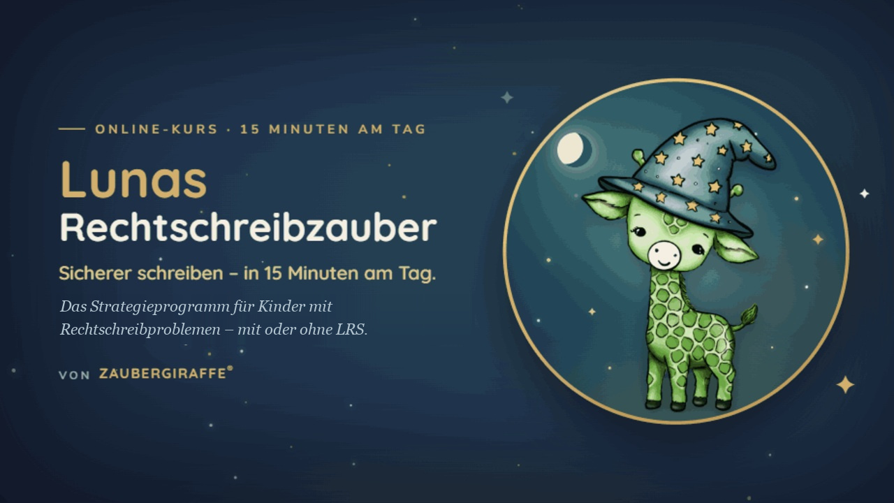 Lunas Rechtschreibzauber – der Kurs am Laptop