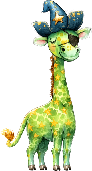 Luna, die Zaubergiraffe, als Piratin