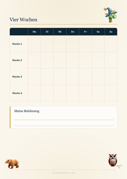 Der Vier-Wochen-Plan